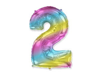 Balloon Foil Number "2" Ombre (100cm.) Flexmetal