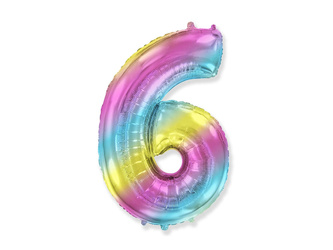 Balloon Foil Number "6" Ombre (100cm.) Flexmetal