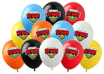 Balloons 12" with print  "BS-2" (10 pcs.)