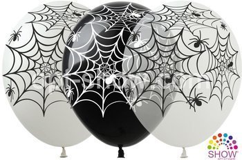 Balloons 12" with print "Cobweb" (10 pcs.)