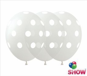 Balloons 12" with print "Dots" (10 pcs.)