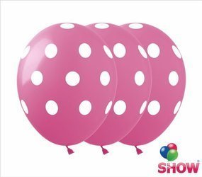 Balloons 12" with print "Dots" (10 pcs.)