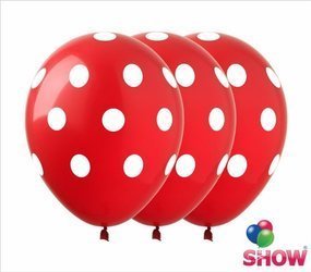 Balloons 12" with print "Dots" (10 pcs.)