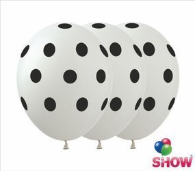 Balloons 12" with print "Dots" (10 pcs.)