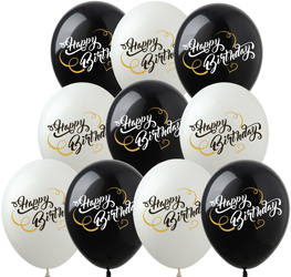 Balloons 12" with print "Happy Birthday Sim Dimple" (10 pcs.)