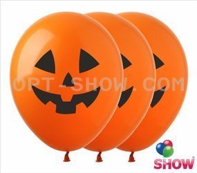 Balloons 12" with print "Pumpkin" (10 pcs.)