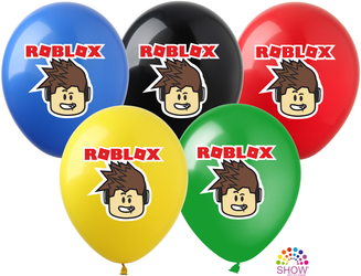 Balloons 12" with print "ROBLOX" (10 pcs.)