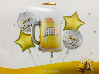 Balloons set  "Beer. Cheers" (5 szt.)