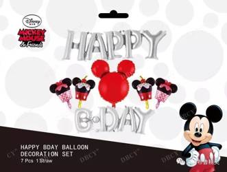 Balloons set  "Happy B Day. Mickey" (6 pcs.)