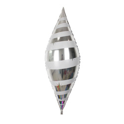 Foil Balloon "Silver Taper" (46x106cm.)