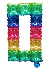 Foil Number POP IT "0" Rainbow (40cm)