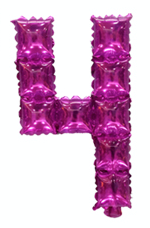 Foil Number POP IT "4" Pink (40cm)