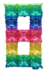 Foil Number POP IT "8" Rainbow (40cm)