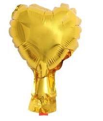 Foil balloon Heart, Gold 5" (10 pcs.)