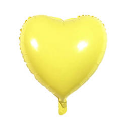 Foil balloon Heart, Pastel Yellow 18" (45cm.)