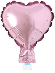 Foil balloon Heart, Pink 5" (10 pcs.)