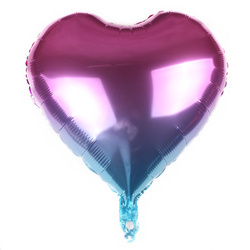 Foil balloon Heart, Rainbow Purple 18" (45cm.)