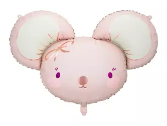 Foil balloon Mouse, 96x64 cm, light pink