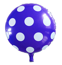 Foil balloon Round, Blue Dots 18" (45cm.)