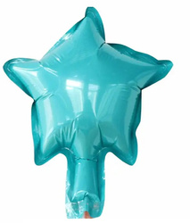 Foil balloon Star, Aquamarine 5" (10 pcs.)