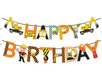 Girlanda papierowa Happy Birthday Transport, Budowa (1 szt)