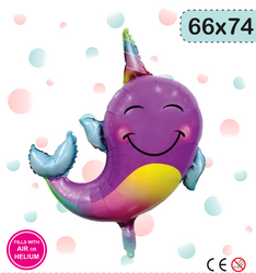 Foil Balloon "Dolphin-Unicorn" (66cm*74cm)