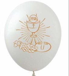 Balloons 12" with print "Communion" (10 pcs.)