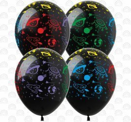 Balloons 12" with print "Cosmos" (10 pcs.)