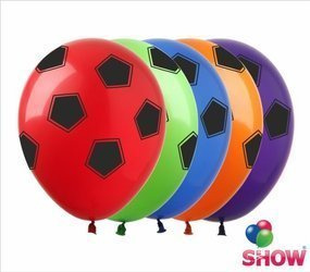 Balloons 12" with print "Football" (10 pcs.)