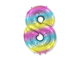 Balloon Foil Number "8" Ombre (100cm.) Flexmetal