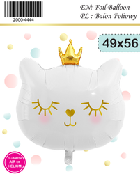 Foil Balloon "White Cat" (49cm*56cm)