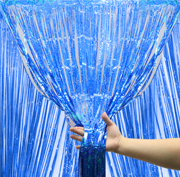 Kurtyna Dekoracyjna Holo Niebieska 100x200cm