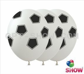 Balloons 12" with print "Football" (10 pcs.)