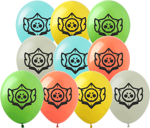 Balloons 12" With Print  "BS GAME" (10 pcs.)